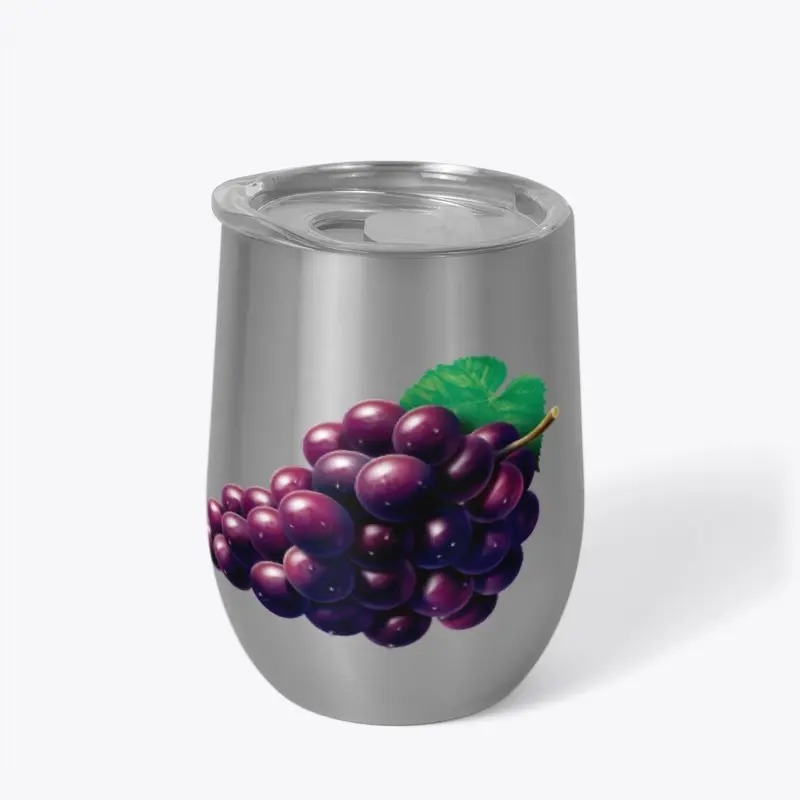 Wine Tumbler [Grape/Resveratrol Design]